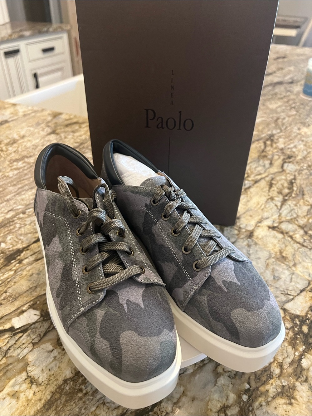 Lines Paolo NIB Camouflage Wedge Sneakers!! Size 9.5